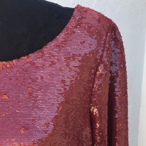 BB Dakota burgundy sequined dress NWT